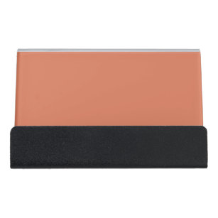 Dark Peach (solid colour)  Desk Business Card Holder