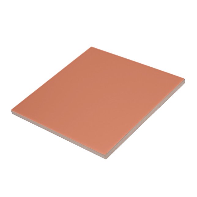 Dark Peach (solid colour)  Tile (Side)