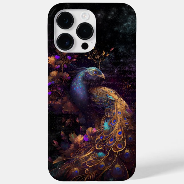 Dark Peacock Digital Art Design 8 Case-Mate iPhone Case (Back)