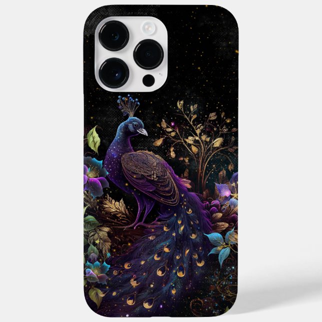 Dark Peacock Digital Art Design 9 Case-Mate iPhone Case (Back)