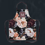 Dark Peonies Floral Pattern | Monogram Apron<br><div class="desc">Personalise your kitchen style with the Dark Peonies Floral Pattern Monogram Apron, featuring rich, moody peony blooms and a custom monogram for a sophisticated and elegant touch. Perfect for cooking, baking, or entertaining, this apron adds a luxurious floral charm to your culinary routine. Ideal for those who love bold, dramatic...</div>