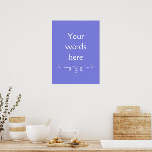 Dark Periwinkle Purple Poster
