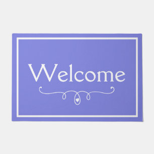 Dark Periwinkle Purple Welcome Doormat