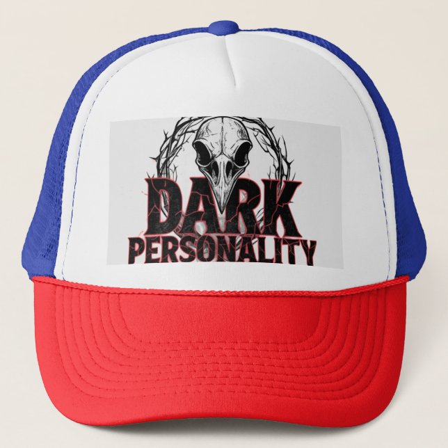 Dark personality trucker hat (Front)