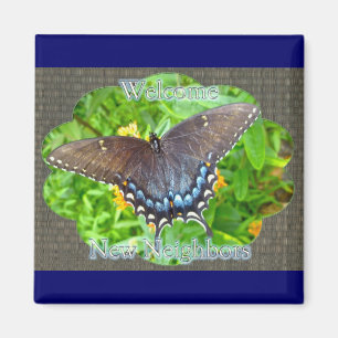 Dark Phase Tiger Swallowtail Butterfly Birthday Magnet