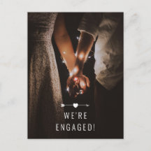 Dark Photo | Engagement Announcement | Postcard