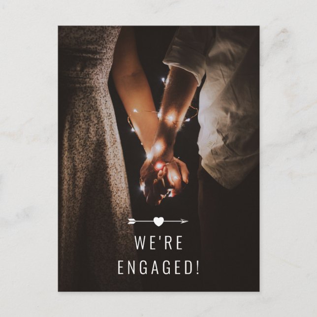 Dark Photo | Engagement Announcement | Postcard (Front)