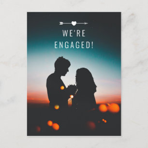 Dark Photo   Engagement Announcement   Postcard