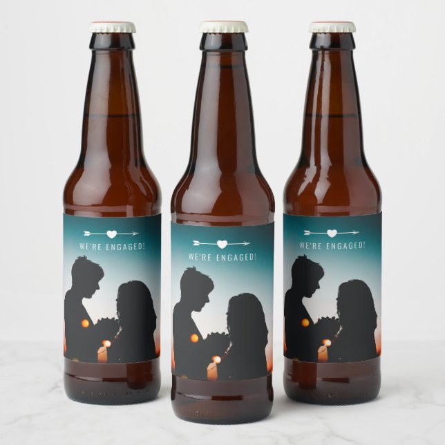 Dark Photo | Engagement | Beer Label (Bottles)