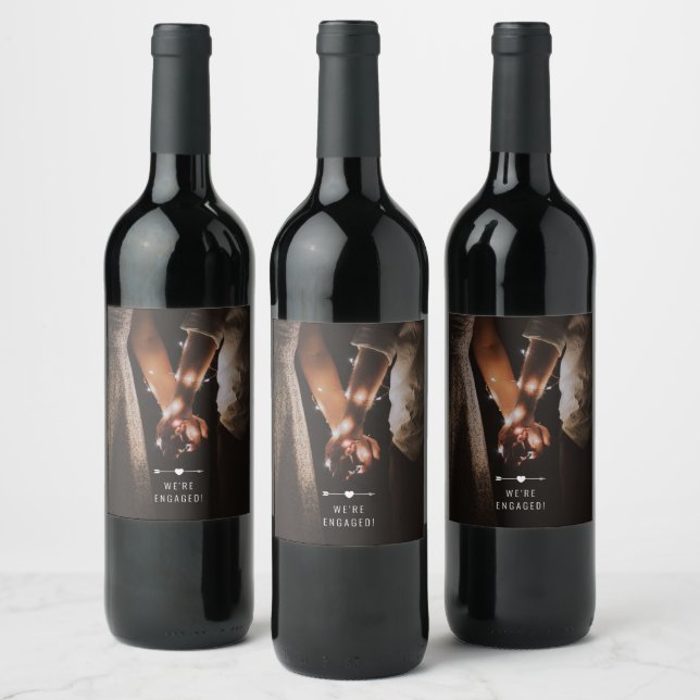 Dark Photo | Engagement |  Wine Label (Bottles)