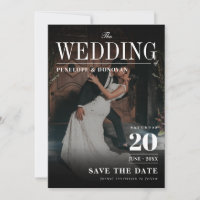 Dark Photo Magazine Type Elegant Budget Wedding