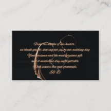 Dark Photo Wedding Thank You Card