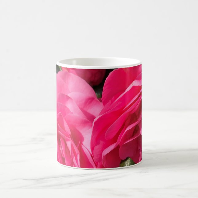 Dark Pink Camellia  Coffee Mug (Center)
