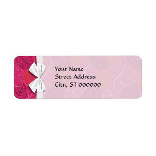 dark pink chic leaf pattern design