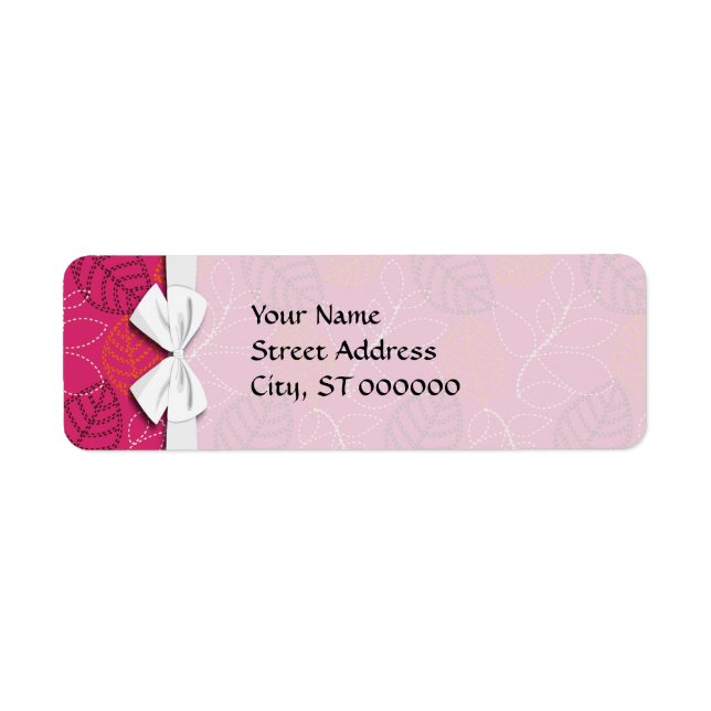 dark pink chic leaf pattern design (Front)