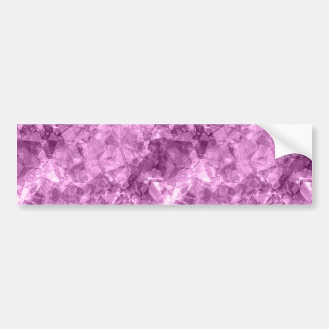 Dark Pink Crumpled Texture Bumper Sticker (Front)