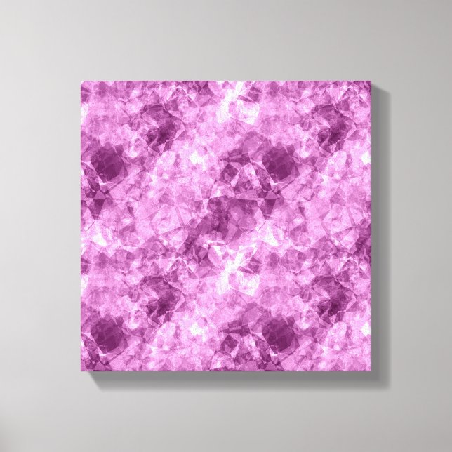 Dark Pink Crumpled Texture Canvas Print (Front)
