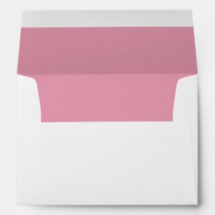 DARK PINK Elegant return address family name Envelope