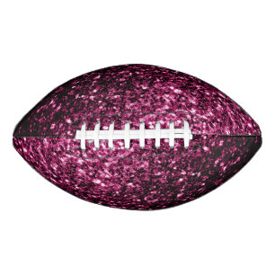 Dark pink faux glitter sparkles bling american football