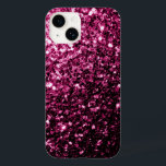 Dark Pink faux shiny glitter sparkles Case-Mate iPhone 14 Case<br><div class="desc">Beautiful girly glamourous pink shiny glitters sparkles. Photo of pink sparkles not actual glitter!</div>