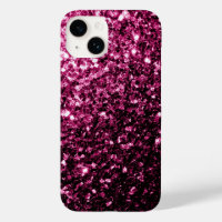 Dark Pink faux shiny glitter sparkles