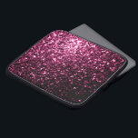 Dark Pink faux shiny glitter sparkles Laptop Sleeve<br><div class="desc">Beautiful girly glamourous pink shiny glitters sparkles. 
Photo of pink sparkles not actual glitter!</div>