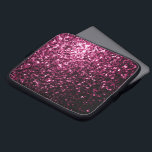 Dark Pink faux shiny glitter sparkles Laptop Sleeve<br><div class="desc">Beautiful girly glamourous pink shiny glitters sparkles. 
Photo of pink sparkles not actual glitter!</div>