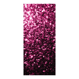 Dark Pink faux shiny glitter sparkles Rack Card
