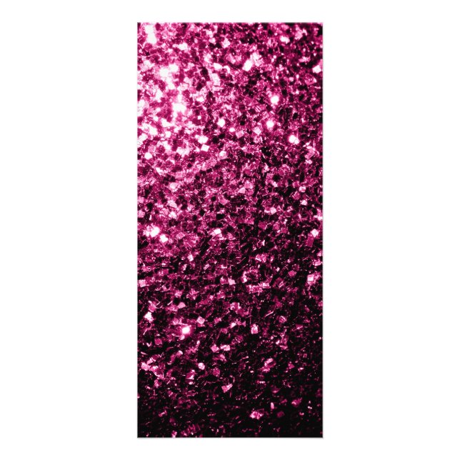 Dark Pink faux shiny glitter sparkles Rack Card (Front)