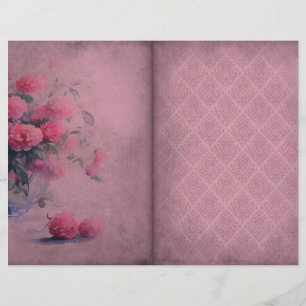 Dark Pink Floral Journal Page