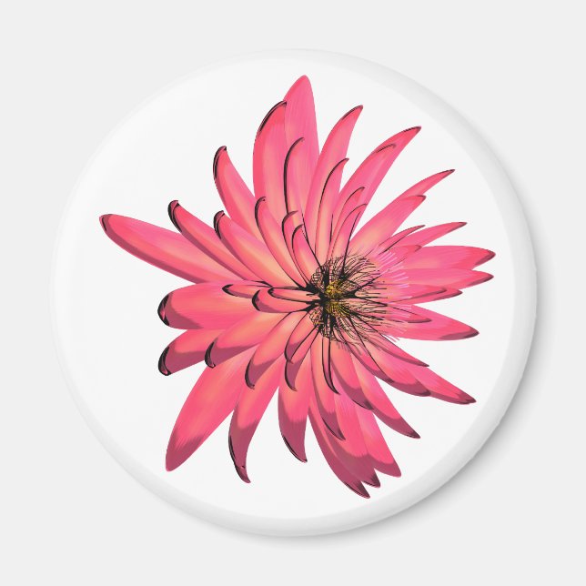 dark pink flower magnet (Front)
