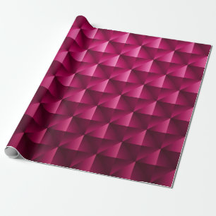 Dark pink Geometric grid Carbon fibre background M Wrapping Paper