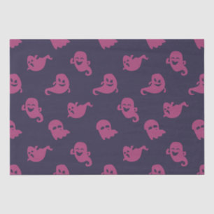Dark Pink Ghosts Dark Purple Halloween Tissue Paper