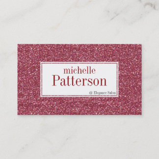 Dark Pink Glitter Appointment Business Cards