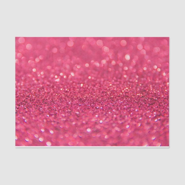 Dark Pink Glitter Design  Tissue Paper (Front)