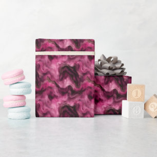 Dark Pink & Gold Marble  Wrapping Paper