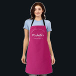 Dark Pink Homemade with Love Custom Your Kitchen  Apron<br><div class="desc">Embrace the joy of cooking and baking with our Dark Pink 'Homemade with Love' Custom Kitchen Apron. This personalised apron is the perfect gift for the passionate baker in your life, blending style and functionality in a unique way. Customise this apron with the name of your favourite cook or baker,...</div>