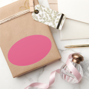 Dark Pink Oval Sticker