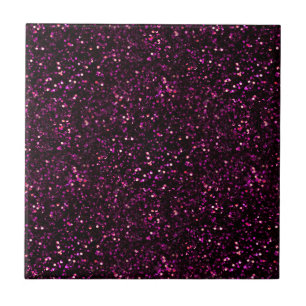 Dark Pink Posh Glitter Tile