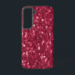 Dark pink red magenta faux sparkles glitters samsung galaxy case<br><div class="desc">Beautiful girly glamourous deep dark pinkish purplish red shiny glitters sparkles trendy modern colour. Photo of dark magenta sparkles glitter! Colour of the year in faux sparkles!</div>