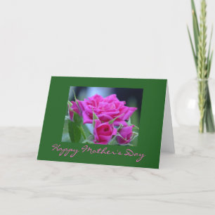 Dark Pink Roses Happy Mother's Day Card