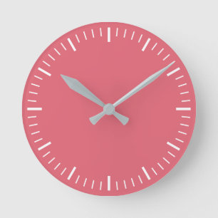 Dark Pink Wall Clock