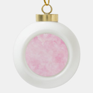 Dark Pink Watercolor Paint Pretty Art Feminine Art Ceramic Ball Christmas Ornament