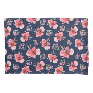 Dark Pink Watercolor Pattern Pillowcase