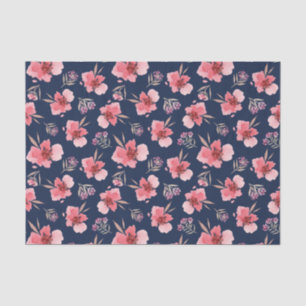 Dark Pink Watercolor Pattern Tissue Paper