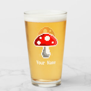 Dark Pixel Mushroom Name Glass
