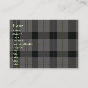 Dark Plaid - Chubby Business Card