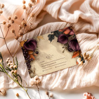 Dark Plum Autumn Floral Wedding
