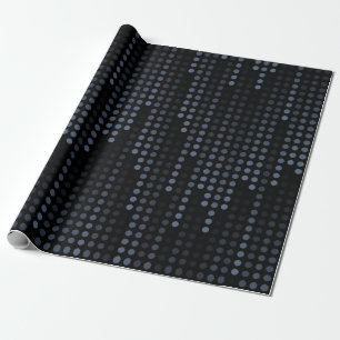 Dark Polka Dots Matrix patterned Wrapping Paper