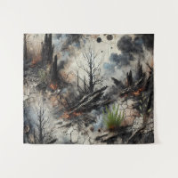 Dark Post-Apocalyptic Wall Tapestry